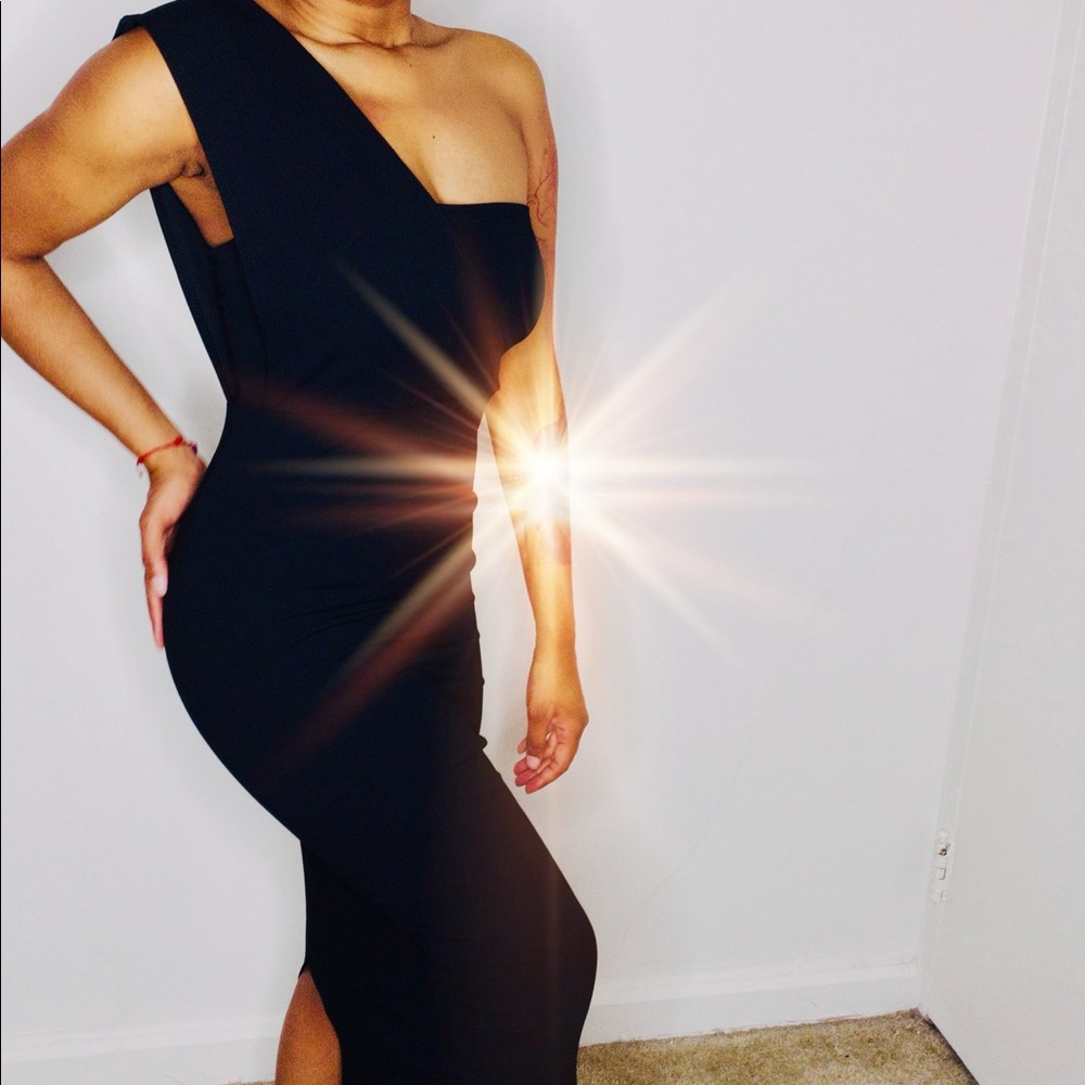 PrettyLittle Thing Floor length black dress